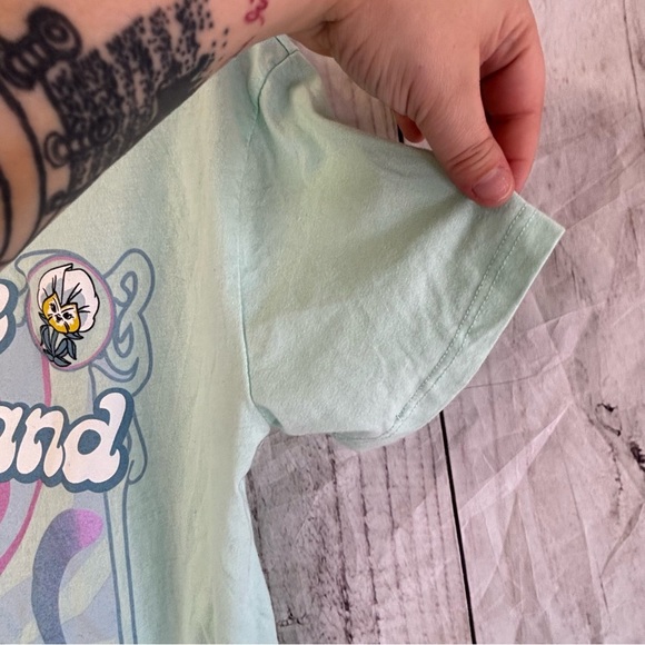 Disney Alice in Wonderland Graphic Tee Mint Green size medium - Picture 4 of 5